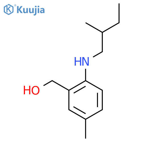 [5-Methyl-2-(2-methylbutylamino)phenyl]methanol structure