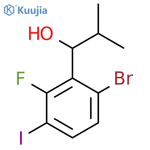 1-(6-Bromo-2-fluoro-3-iodophenyl)-2-methylpropan-1-ol structure