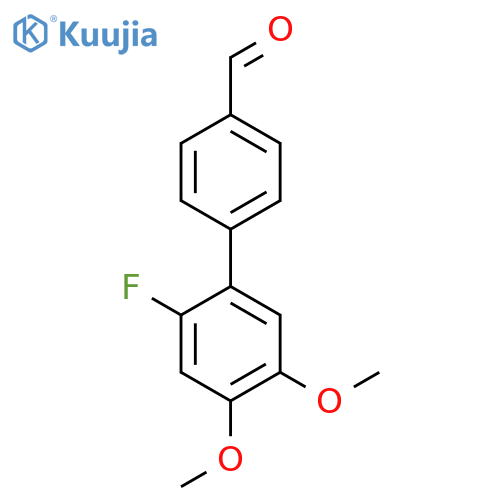 2'-Fluoro-4',5'-dimethoxy-[1,1'-biphenyl]-4-carbaldehyde structure
