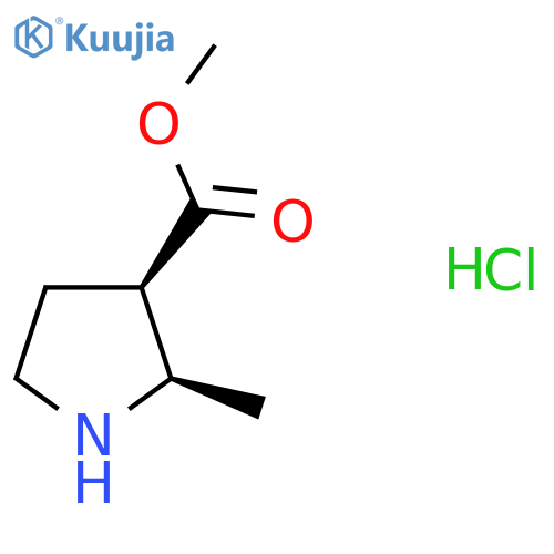 methyl (2R,3R)-2-methylpyrrolidine-3-carboxylate;hydrochloride structure