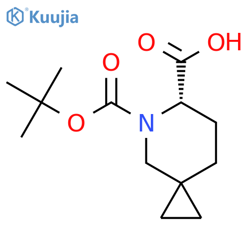 (6S)-5-Tert-butoxycarbonyl-5-azaspiro[2.5]octane-6-carboxylic acid structure