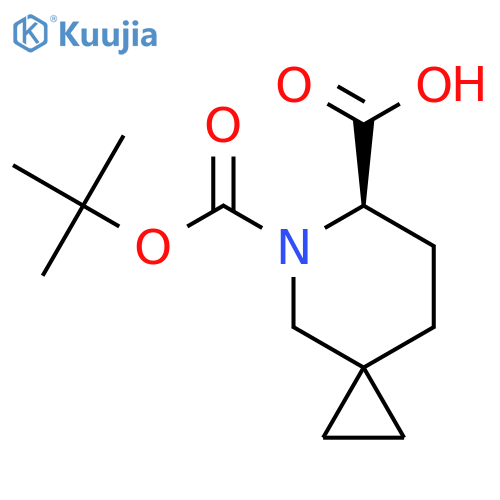 (6R)-5-Tert-butoxycarbonyl-5-azaspiro[2.5]octane-6-carboxylic acid structure