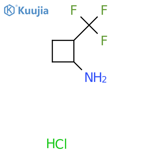 2-(Trifluoromethyl)cyclobutan-1-amine hydrochloride structure