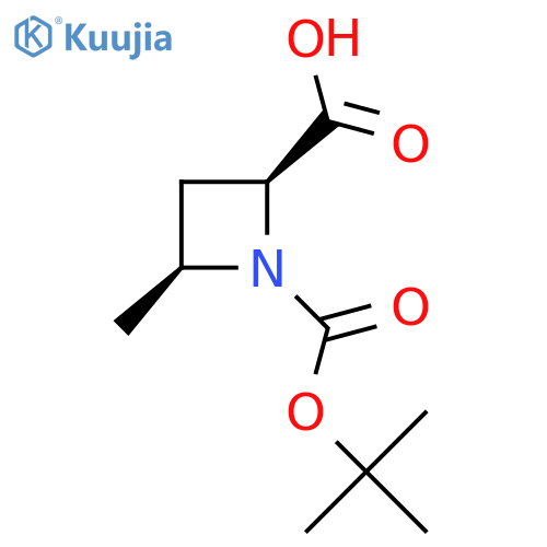 (2S,4S)-1-Tert-butoxycarbonyl-4-methyl-azetidine-2-carboxylic acid structure