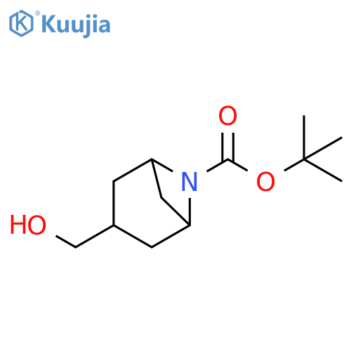 3-Hydroxymethyl-6-aza-bicyclo[3.1.1]heptane-6-carboxylic acid tert-butyl ester structure