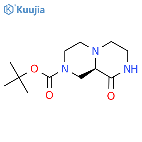 tert-Butyl (R)-9-oxooctahydro-2H-pyrazino[1,2-a]pyrazine-2-carboxylate structure