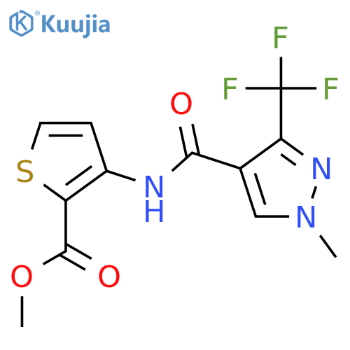 3-1-Methyl-3-(trifluoromethyl)-1H-pyrazol-4-ylcarbonylamino-2-thiophenecarboxylic Acid Methyl Ester structure
