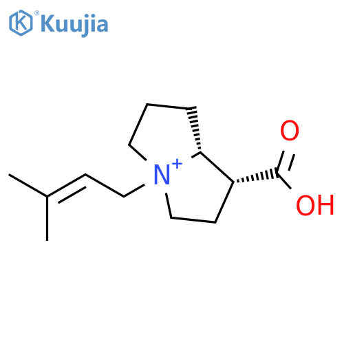 1H-Pyrrolizinium,1-carboxyhexahydro-4-(3-methyl-2-buten-1-yl)-, (1R,4S,7aR)- structure