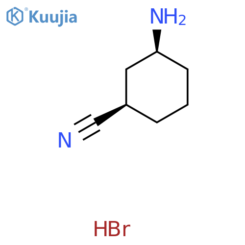 cis-3-Aminocyclohexanecarbonitrile;hydrobromide structure