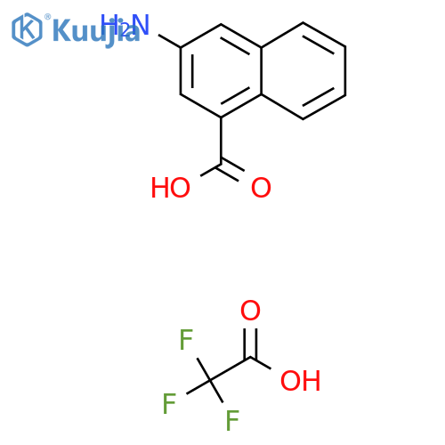 3-Aminonaphthalene-1-carboxylic acid;2,2,2-trifluoroacetic acid structure