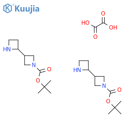 Tert-butyl 3-(azetidin-2-yl)azetidine-1-carboxylate;hemi(oxalic acid) structure
