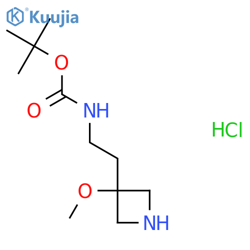 tert-butyl N-[2-(3-methoxyazetidin-3-yl)ethyl]carbamate;hydrochloride structure