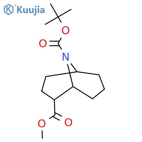 O9-tert-butyl O2-methyl 9-azabicyclo[3.3.1]nonane-2,9-dicarboxylate structure