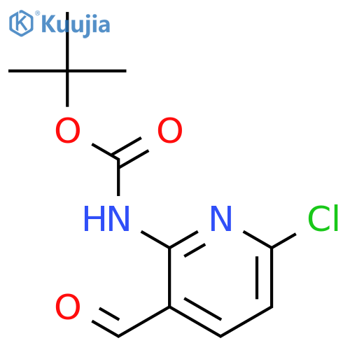 tert-butyl N-(6-chloro-3-formyl-2-pyridyl)carbamate structure