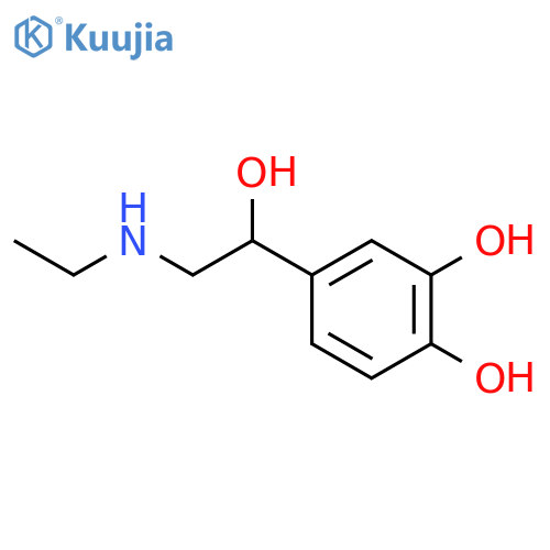 1,2-Benzenediol,4-[2-(ethylamino)-1-hydroxyethyl]- structure