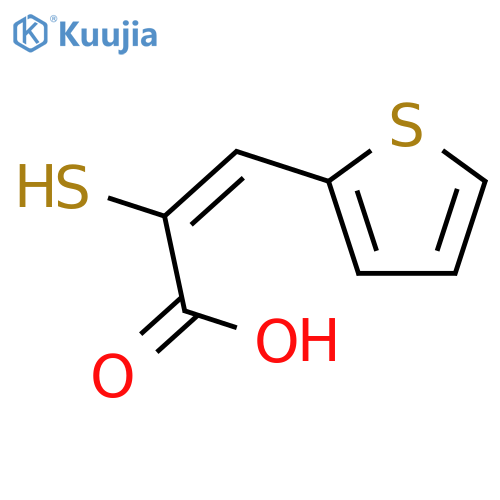 2-Propenoic acid,2-mercapto-3-(2-thienyl)- structure