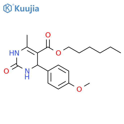 hexyl 4-(4-methoxyphenyl)-6-methyl-2-oxo-1,2,3,4-tetrahydropyrimidine-5-carboxylate structure