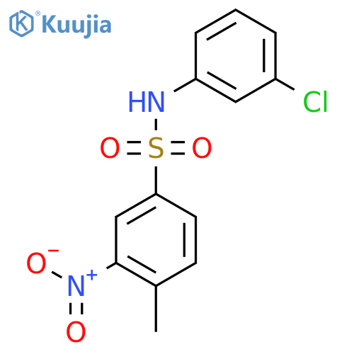 N-(3-Chlorophenyl)-4-methyl-3-nitrobenzenesulfonamide structure