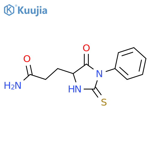4-Imidazolidinepropanamide,5-oxo-1-phenyl-2-thioxo-, (4S)- structure