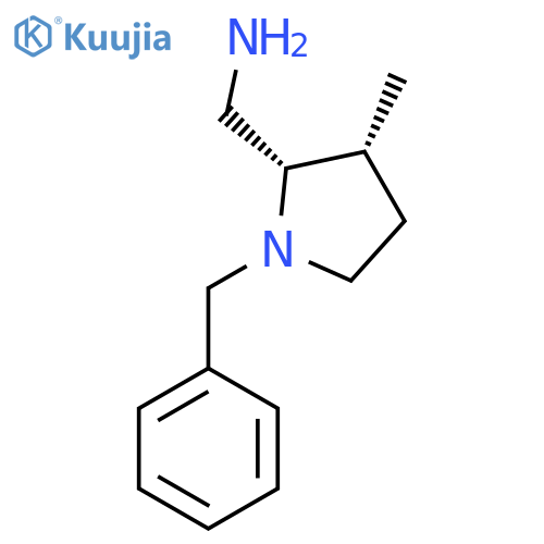 [cis-1-Benzyl-3-methyl-pyrrolidin-2-yl]methanamine structure
