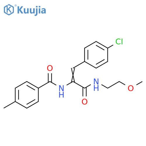 (2Z)-3-(4-chlorophenyl)-N-(2-methoxyethyl)-2-(4-methylphenyl)formamidoprop-2-enamide structure