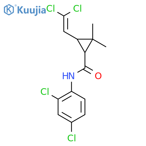 3-(2,2-dichloroethenyl)-N-(2,4-dichlorophenyl)-2,2-dimethylcyclopropane-1-carboxamide structure
