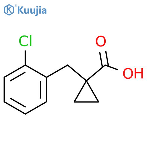 1-(2-chlorophenyl)methylcyclopropane-1-carboxylic Acid structure