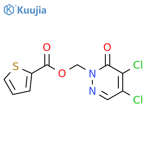 (4,5-dichloro-6-oxo-1,6-dihydropyridazin-1-yl)methyl thiophene-2-carboxylate structure