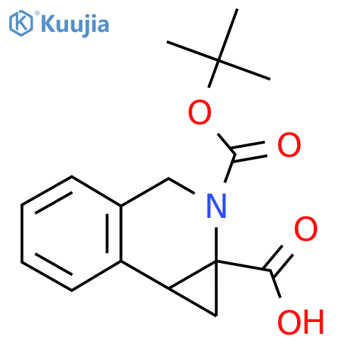 2-(tert-butoxy)carbonyl-1H,1aH,2H,3H,7bH-cyclopropacisoquinoline-1a-carboxylic acid structure