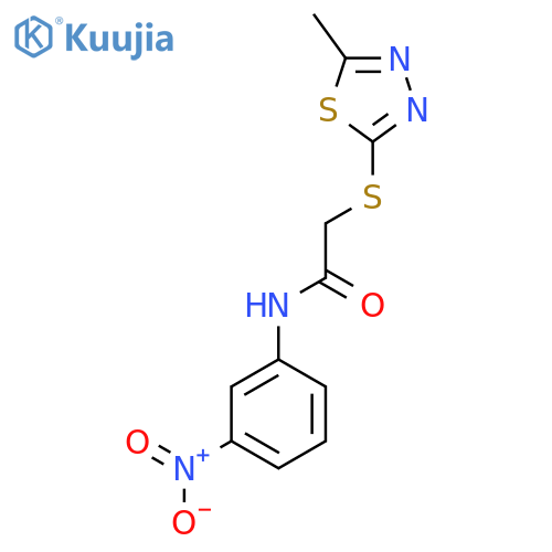 2-[(5-Methyl-1,3,4-thiadiazol-2-yl)sulfanyl]-N-(3-nitrophenyl)acetamide structure