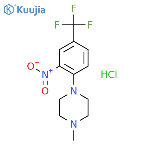 1-Methyl-4-2-nitro-4-(trifluoromethyl)phenyl-piperazine Hydrochloride structure