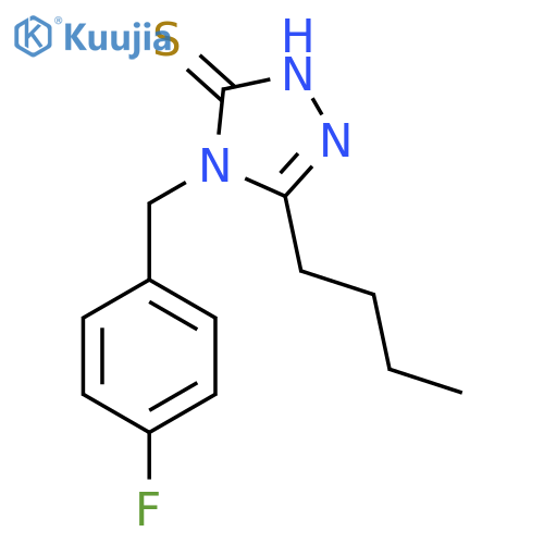 5-butyl-4-(4-fluorobenzyl)-2,4-dihydro-3H-1,2,4-triazole-3-thione structure