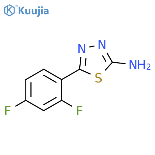 5-(2,4-difluorophenyl)-1,3,4-thiadiazol-2-amine structure