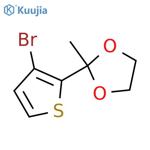 2-(3-Bromo-2-thienyl)-2-methyl-1,3-dioxolane structure
