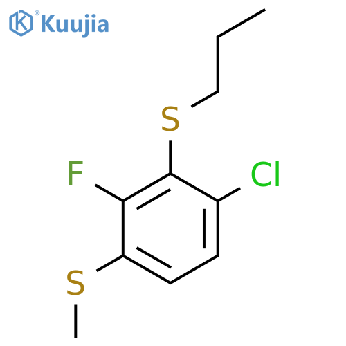(6-Chloro-2-fluoro-3-(methylthio)phenyl)(propyl)sulfane structure