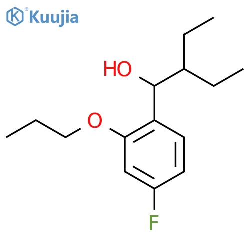 2-Ethyl-1-(4-fluoro-2-propoxyphenyl)butan-1-ol structure