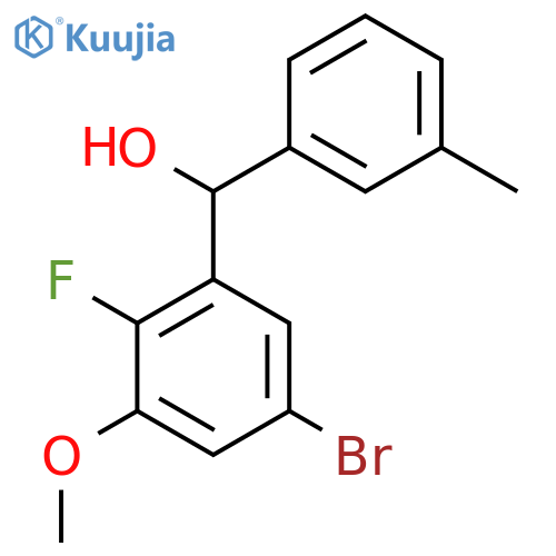 (5-Bromo-2-fluoro-3-methoxyphenyl)(m-tolyl)methanol structure