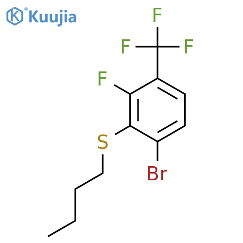 (6-Bromo-2-fluoro-3-(trifluoromethyl)phenyl)(butyl)sulfane structure