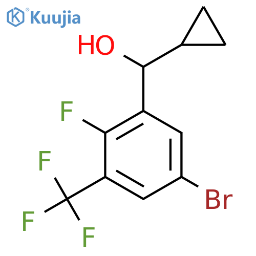 (5-Bromo-2-fluoro-3-(trifluoromethyl)phenyl)(cyclopropyl)methanol structure