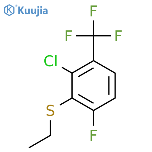 (2-Chloro-6-fluoro-3-(trifluoromethyl)phenyl)(ethyl)sulfane structure