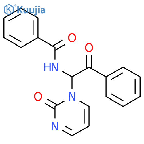 N-[2-oxo-1-(2-oxo-1,2-dihydropyrimidin-1-yl)-2-phenylethyl]benzamide structure