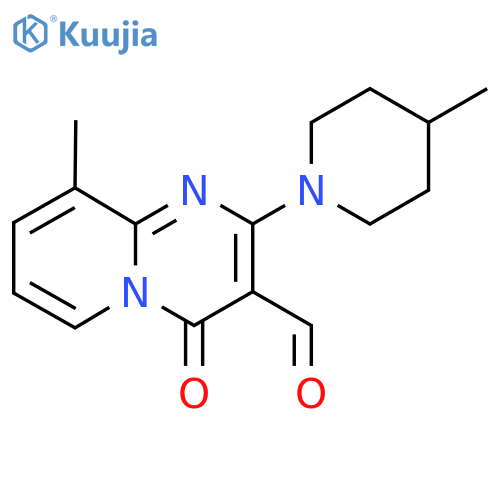 9-Methyl-2-(4-methylpiperidin-1-yl)-4-oxo-4H-pyrido[1,2-a]pyrimidine-3-carbaldehyde structure
