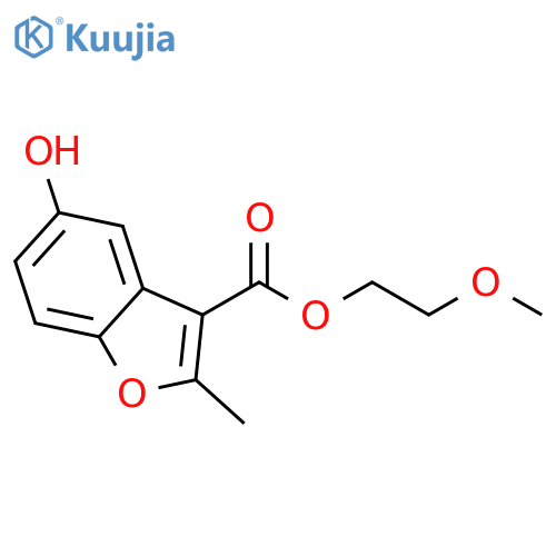 2-methoxyethyl 5-hydroxy-2-methyl-1-benzofuran-3-carboxylate structure