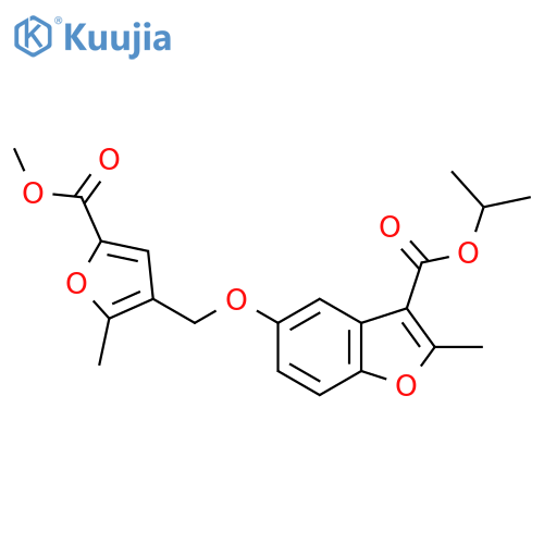 Propan-2-yl 5-{[5-(methoxycarbonyl)-2-methylfuran-3-yl]methoxy}-2-methyl-1-benzofuran-3-carboxylate structure
