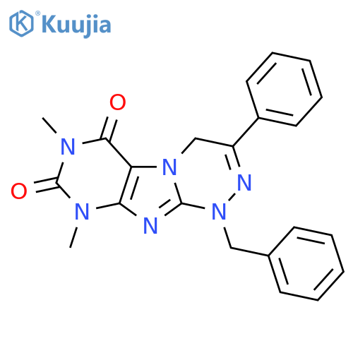 1-benzyl-7,9-dimethyl-3-phenyl-1H,4H,6H,7H,8H,9H-1,2,4triazino4,3-gpurine-6,8-dione structure