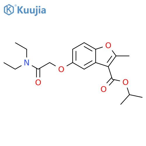 propan-2-yl 5-(diethylcarbamoyl)methoxy-2-methyl-1-benzofuran-3-carboxylate structure