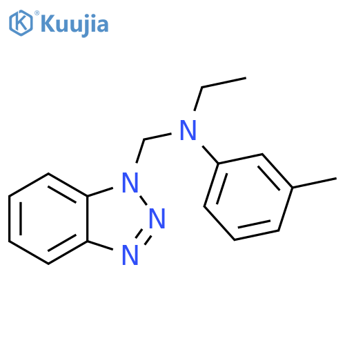N-(1H-1,2,3-Benzotriazol-1-ylmethyl)-N-ethyl-3-methylaniline structure