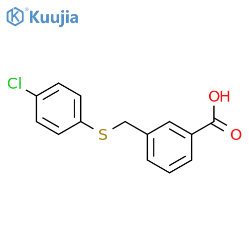 3-{(4-Chlorophenyl)sulfanylmethyl}benzoic Acid structure