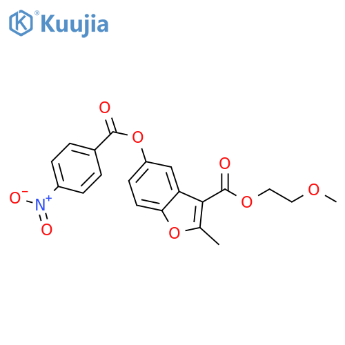 2-methoxyethyl 2-methyl-5-(4-nitrobenzoyloxy)-1-benzofuran-3-carboxylate structure
