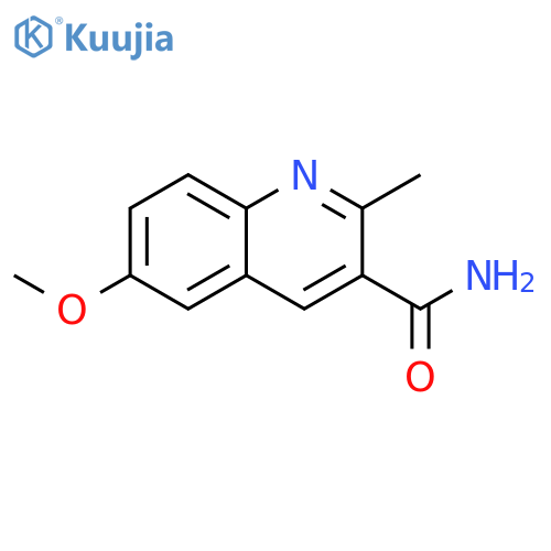 6-methoxy-2-methylquinoline-3-carboxamide structure